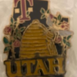 Utah State Bee Metal Enamel Lapel Pin